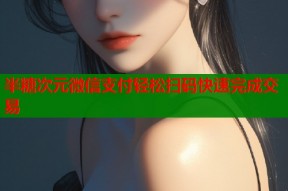 半糖次元微信支付轻松扫码快速完成交易
